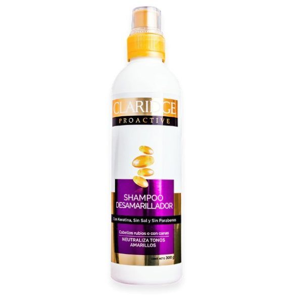 Shampoo Matizador Claridge Desamarillador Con Keratina 300ml