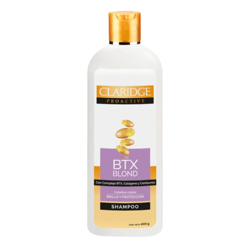 SHAMPOO BTX BLOND CON COMPLEJO BTX, COLÁGENO Y CENTAUREA x 400 ml para cabellos Rubios con coloración