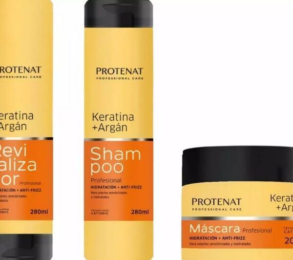 Shampoo + Acondicionador + Mascara - Keratina + Argán Protenat