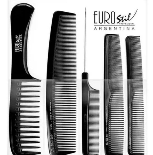 Kit De 4 Peines + 1 Cepillo Profesionales Eurostil