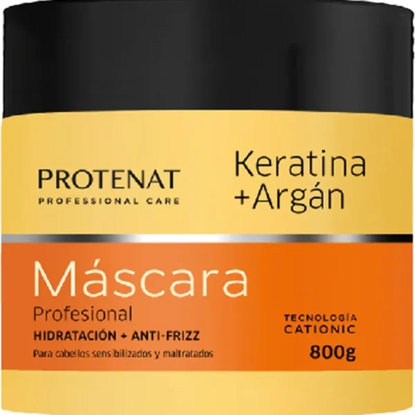 Máscara Profesional Protenat Keratina Argán Anti Frizz 800 Gr