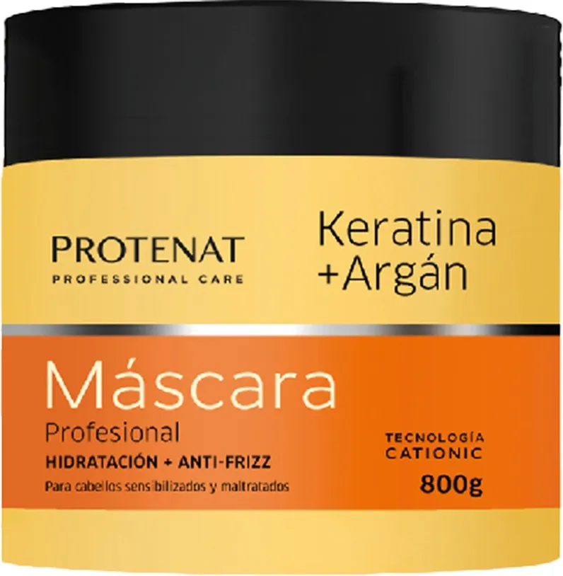 Máscara Profesional Protenat Keratina Argán Anti Frizz 800 Gr
